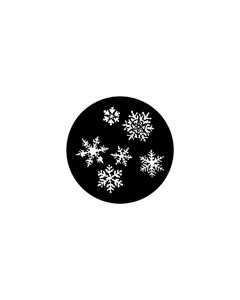 Standard Steel Gobo #77772 - Snowflakes - Size A 100mm)