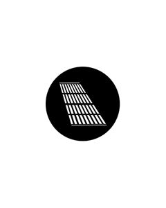 Standard Steel Gobo #77622 - Jail Bars Shadow - Size A 100mm)