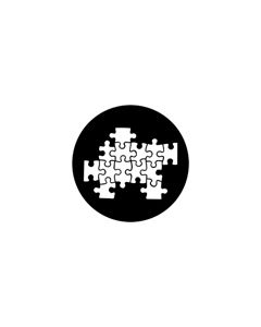 Standard Steel Gobo #77935 - Jigsaw - Size A 100mm)