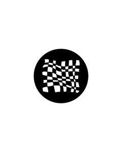 Standard Steel Gobo #78052 - Chequered Flag 3 - Size A 100mm)