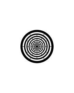 Standard Steel Gobo #77762 - Concentric Rings - Size M (66mm)