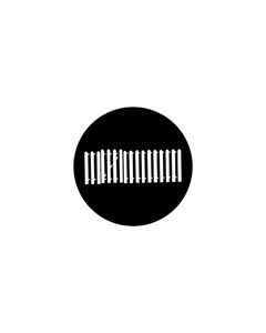 Standard Steel Gobo #77715 - Fence with Gate - Size M (66mm)