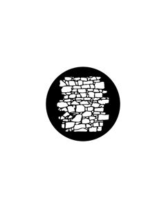 Standard Steel Gobo #77951 - Dry Stone Wall 2 - Size M (66mm)