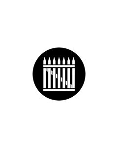 Standard Steel Gobo #78034 - Picket Gate - Size M (66mm)