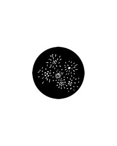 Standard Steel Gobo #73654 - Fireworks 3D - Size M (66mm)