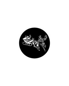 Standard Steel Gobo #77720 - Santa and Sleigh - Size M (66mm)