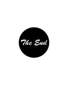 Standard Steel Gobo #78120 - The End - Size M (66mm)