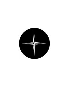 Standard Steel Gobo #74012 - Symmetric 12 - Size M (66mm)