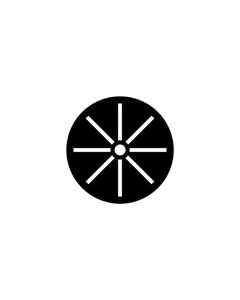 Standard Steel Gobo #77919 - Radial Bars - Size M (66mm)