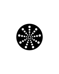 Standard Steel Gobo #79702 - Radial Circles - Size M (66mm)