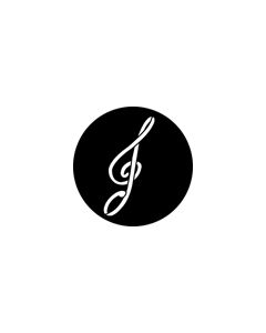 Standard Steel Gobo #76520 - Treble Clef - Size M (66mm)