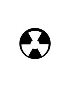 Standard Steel Gobo #77965 - Radiation - Size M (66mm)