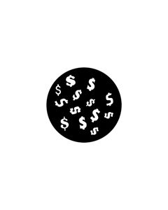 Standard Steel Gobo #77969 - Dollars - Size M (66mm)