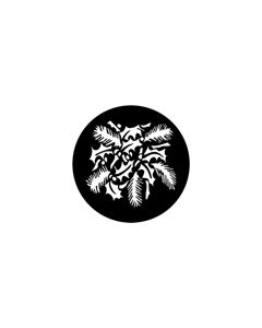 Standard Steel Gobo #77954 - Christmas Leaves - Size M (66mm)