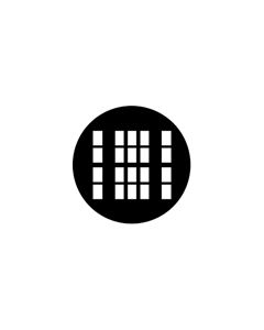 Standard Steel Gobo #77137 - Vernacular - Size M (66mm)