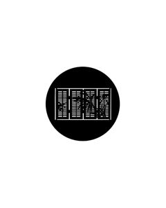 Standard Steel Gobo #77542 - Tropical Window - Size M (66mm)