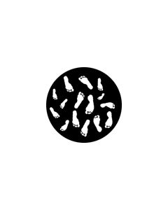 Standard Steel Gobo #76515 - Footprints - Size M (66mm)
