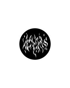 Standard Steel Gobo #71024 - Flames 7 - Size M (66mm)