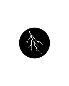 Standard Steel Gobo #71036 - Lightning 7 - Size M (66mm)