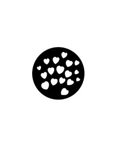 Standard Steel Gobo #77093 - Hearts - Size M (66mm)