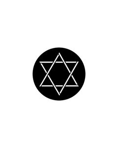 Standard Steel Gobo #78005 - Star of David - Size M (66mm)