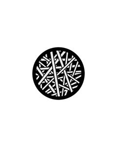 Standard Steel Gobo #71018 - Cross Stripes - Size E (37.5mm)