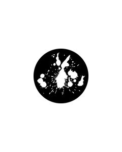 Standard Steel Gobo #76608 - Paint Splats - Size E (37.5mm)