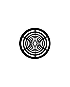 Standard Steel Gobo #77648 - Geometrics 13 - Size E (37.5mm)