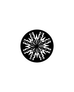 Standard Steel Gobo #77784 - Aztec Sun - Size E (37.5mm)
