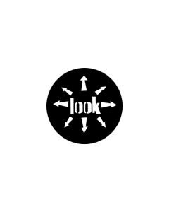 Standard Steel Gobo #77687 - Look - Size E (37.5mm)