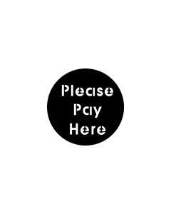 Standard Steel Gobo #77691 - Please Pay Here - Size E (37.5mm)