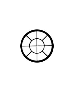 Standard Steel Gobo #78254 - Round Window - Size E (37.5mm)