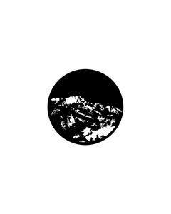 Standard Steel Gobo #76503 - Mountain 1 - Size E (37.5mm)