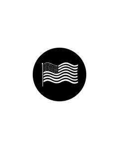 Standard Steel Gobo #77122 - Waving US Flag - Size E (37.5mm)