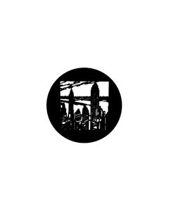 Standard Steel Gobo #77203 - New York - Size E (37.5mm)