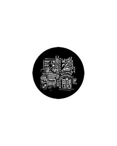 Standard Steel Gobo #77444 - Bright Lights - Size E (37.5mm)