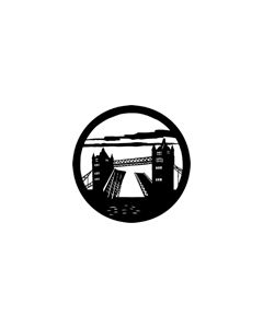 Standard Steel Gobo #77815 - Tower Bridge - Size E (37.5mm)