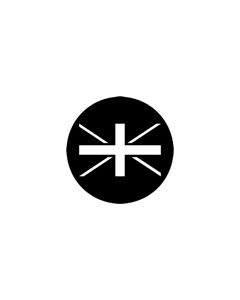Standard Steel Gobo #77866 - Union Jack (Red) - Size E (37.5mm)