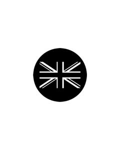 Standard Steel Gobo #77867 - Union Jack (White) - Size E (37.5mm)