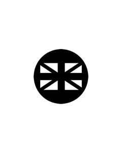 Standard Steel Gobo #77868 - Union Jack (Blue) - Size E (37.5mm)