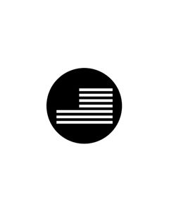 Standard Steel Gobo #77869 - Stars & Stripes (Red) - Size E (37.5mm)