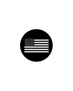 Standard Steel Gobo #77870 - Stars & Stripes (White) - Size E (37.5mm)