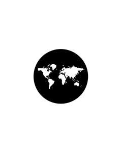 Standard Steel Gobo #77878 - The World - Size E (37.5mm)