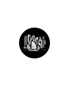 Standard Steel Gobo #77974 - Hong Kong - Size E (37.5mm)