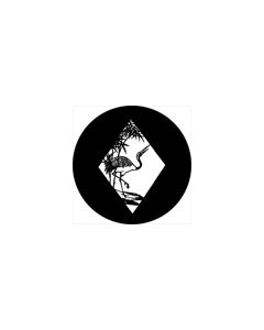 Standard Steel Gobo #78539 - Standing Crane - Size E (37.5mm)