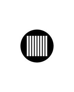 Standard Steel Gobo #79655 - Jail Bars Vertical - Size E (37.5mm)