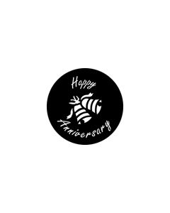 Standard Steel Gobo #76548 - Happy Anniversary 2 - Size E (37.5mm)