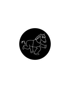 Standard Steel Gobo #76585 - Comedy Horse - Size E (37.5mm)