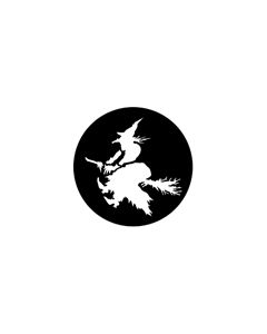 Standard Steel Gobo #77234 - Witch - Size E (37.5mm)