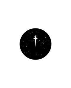 Standard Steel Gobo #77941 - Christmas Stars - Size E (37.5mm)